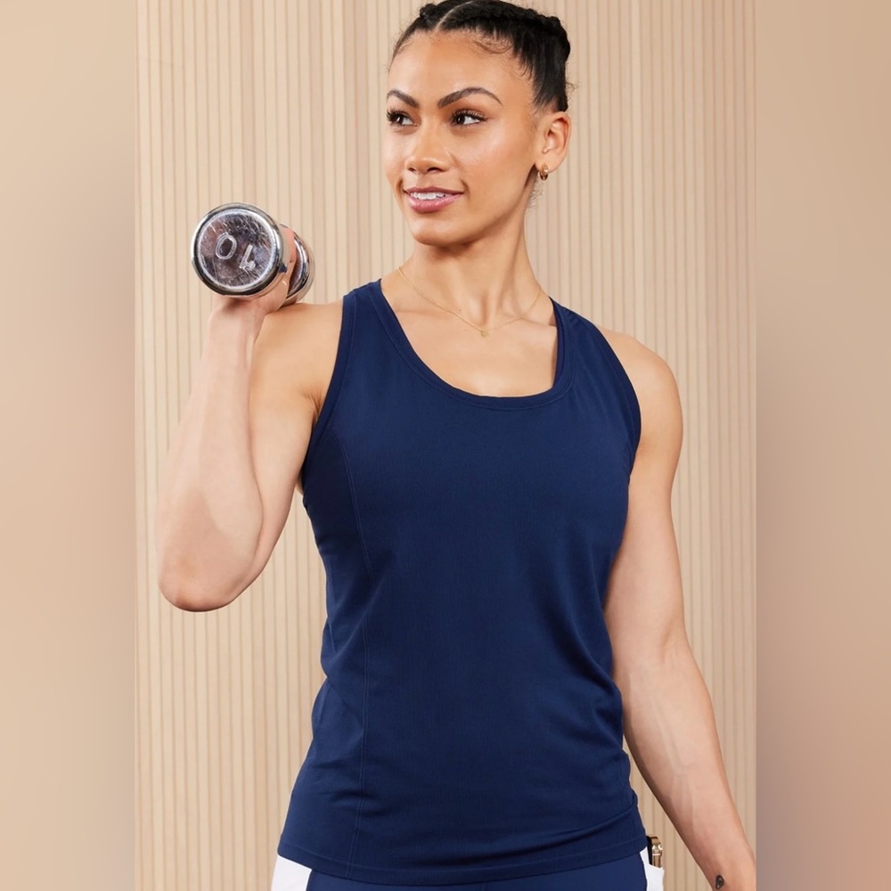 Fabletics Performance Seamless Racerback Tank in Collegiate Navy size Small NWT